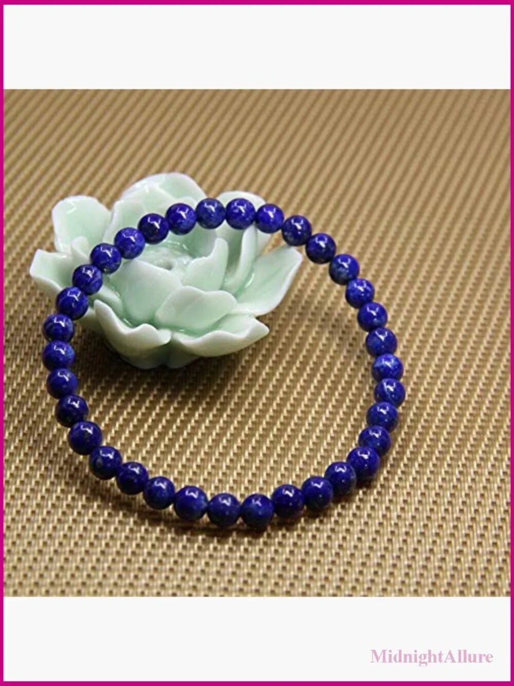 Natural Lapis Lazuli 6mm Stretch Bracelet 7 Inch Unisex Healing Gemstone